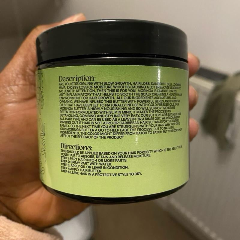 Moringa Hair Growth Butter With Shea For Haircare Hydrate Moisturizer
