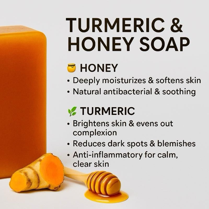 Turmeric & Honey Glow Soap Soothing Face And Body Wash Cleanser For  Daily Cleansing